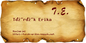 Török Erika névjegykártya