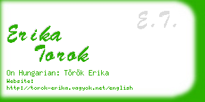 erika torok business card
